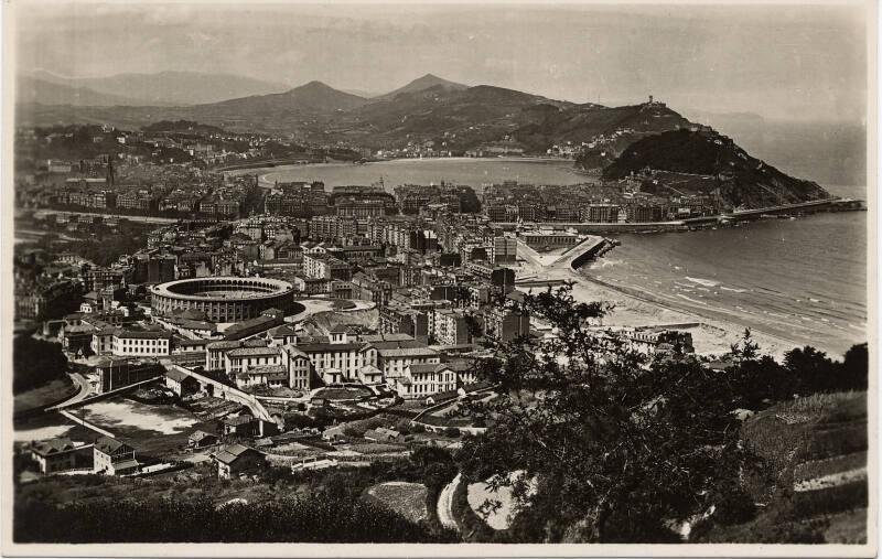 San Sebastian - View of city with mountains in the background 