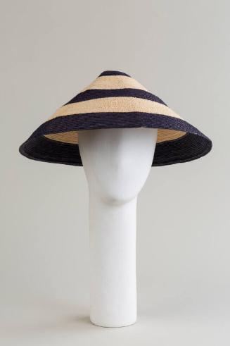 Navy and Cream Striped Sunhat