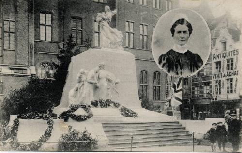 Brussels - Monument dedicated to Miss Edith Cavell (director of l'Ecole belge de infirmieres) 