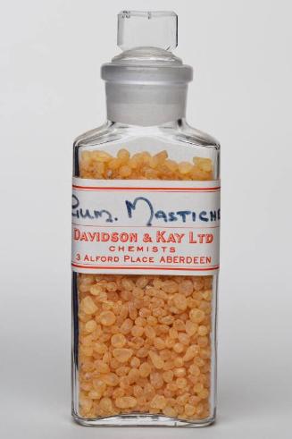 Clear Glass Shop Square GUM. MASTICHE.