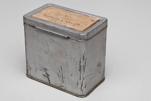 Rectangular Storage Tin Labelled SASSAFRAS