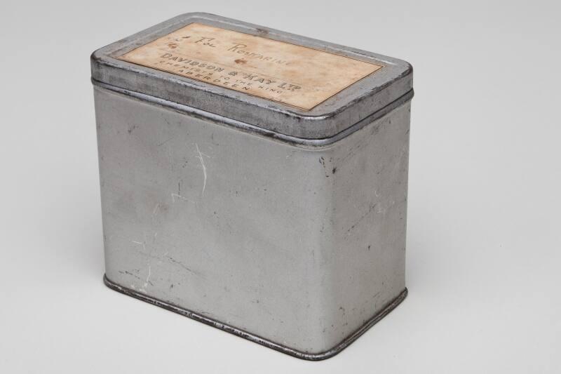 Rectangular Storage Tin Labelled FOL ROSMARINI