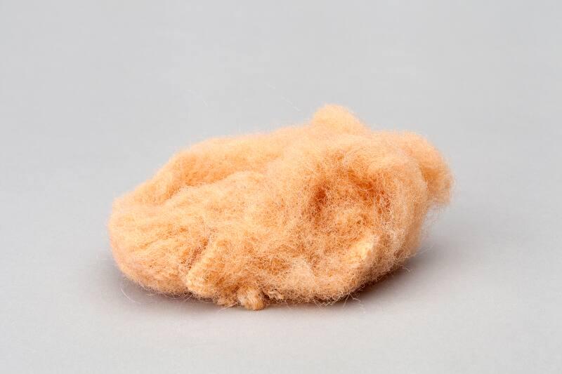 Sample of Raw Synthetic Fibre (Peach)