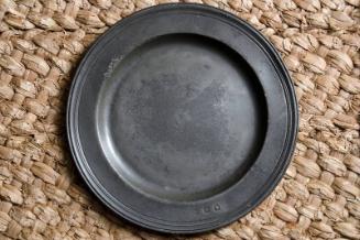 Pewter Plate with Reeded Edge