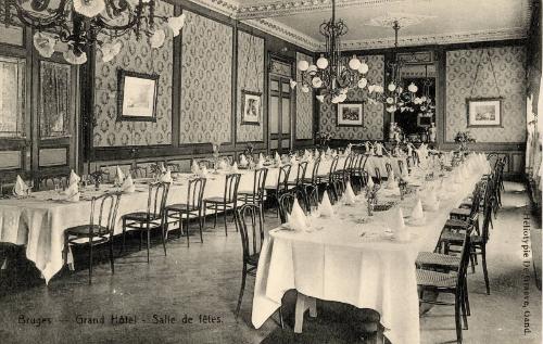 Bruges - Dining room at the Grand Hotel 