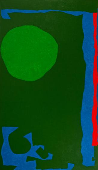 Rumbold Vertical Four: Green in Green with Blue & Red