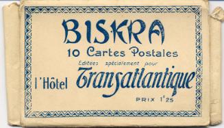 Packaging of set of ten postcards from the Hotel Transatlantique, Biskra