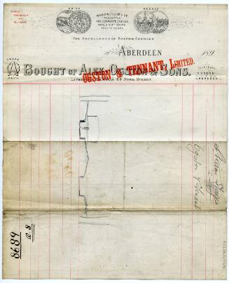 Letterhead with Sketch for Steam Stages