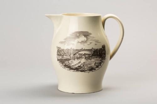 Creamware Jug with Union Bridge