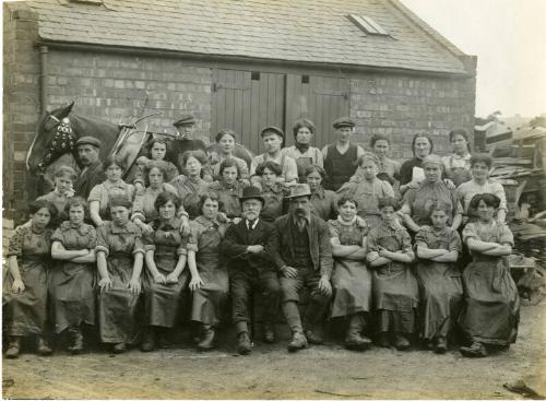 Group Photograph of Fish Processing Girls at Sinclair Road Curing Works