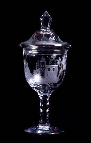 Engraved covered goblet, 1775-1785