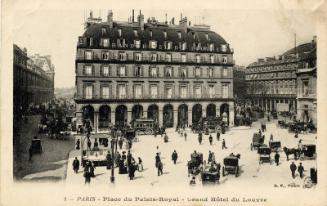 Paris - View of the Place du Palais-Royal and the Grand Hotel du Louvre