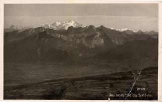 View of the mountain summit Saleve 