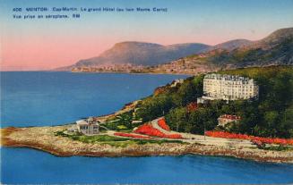 Monte Carlo - View of Cap Martin and Le grand hotel 