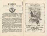 Souvenir leaflet for French and allied soldiers of World War I 