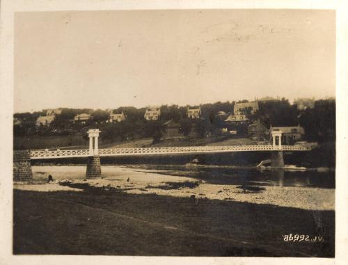 Black and white photograph Showing The River Dee at Cults