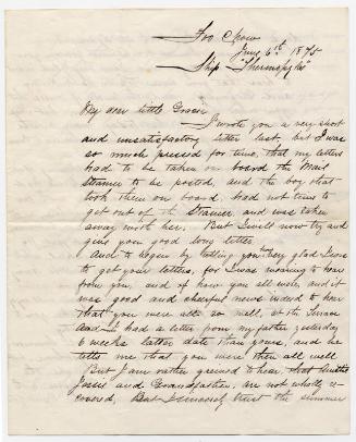 Private Letters written by Captain Charles Matheson to "My dear little Gracie"