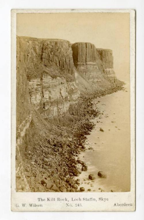 Carte de Visite of Kilt Rock, Staffin, Skye