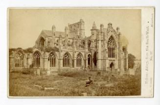 Carte de Visite of Melrose Abbey from the south-west