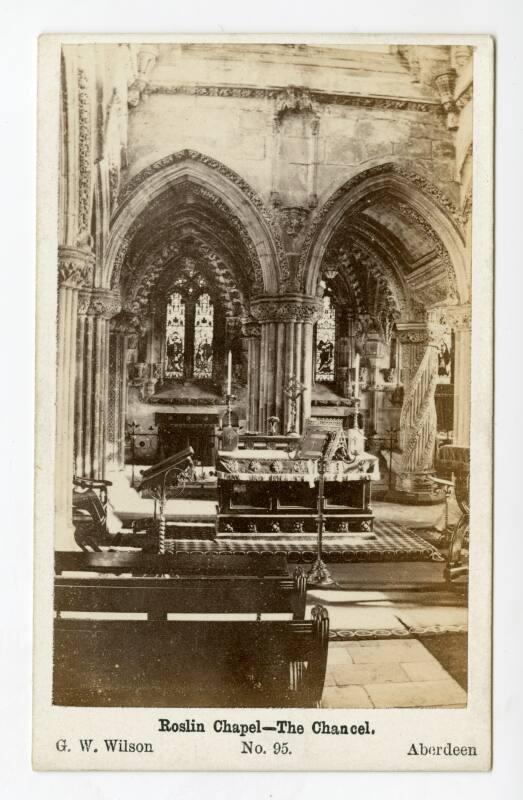 Carte de Visite Roslin Chapel the Chancel, G.W. Wilson No.95 Aberdeen