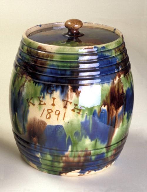 Dabware Storage Barrel:G.Keith by Seaton Pottery