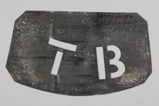 Cured Herring Barrel Stencil "T B"