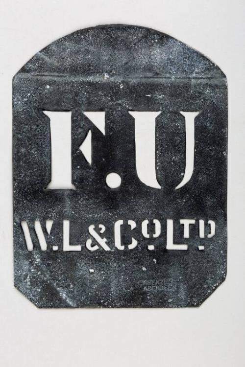 Cured Herring Barrel Stencil " F. U W.L. & Co. Ltd."