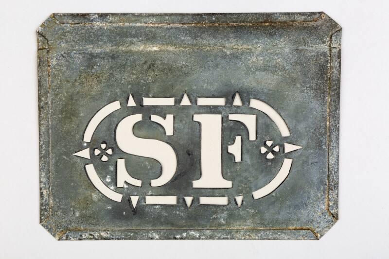 S F" - Cured Herring Barrel Stencil