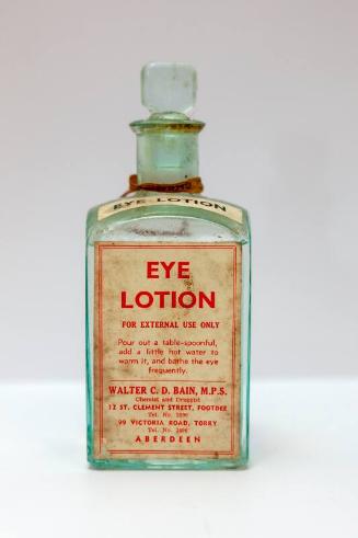 Eye Lotion from ship's medicine chest; From An Aberdeen Trawler Wrecked On Hoy