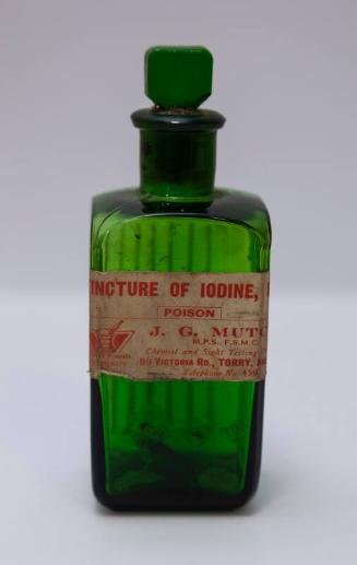 Tincture of Iodine from ship's medicine chest, From An Aberdeen Trawler Wrecked On Hoy