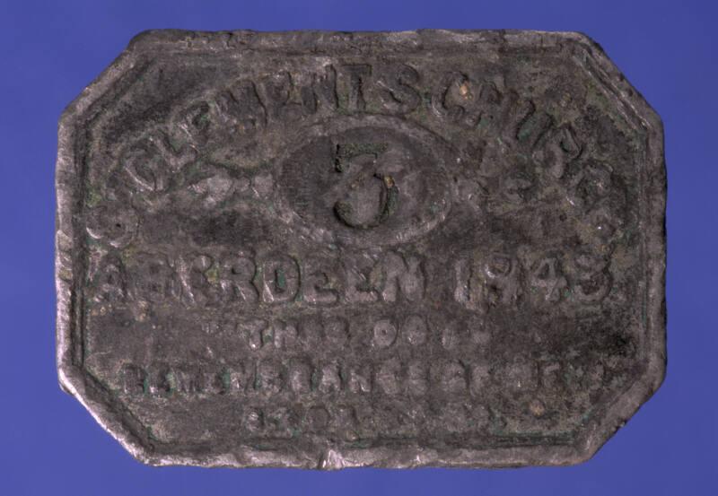 Communion Token (Aberdeen)