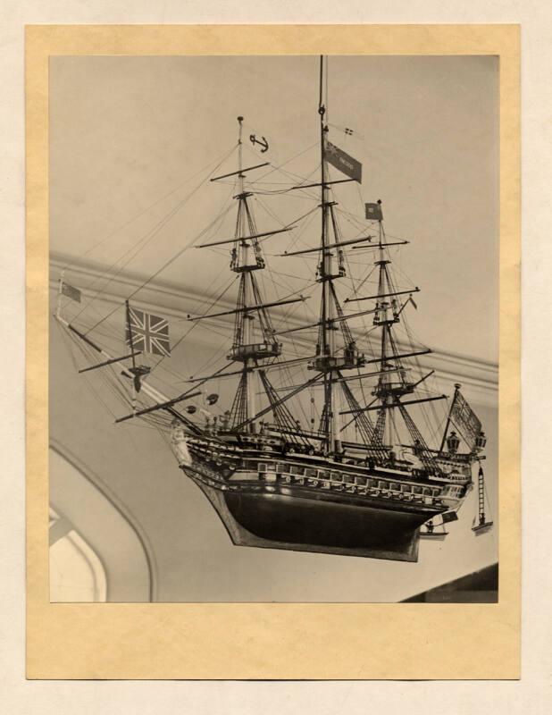 Photograph of church ship model of 'Phesdo'