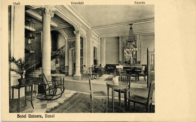 Basel - Entrance hall to the Hotel Univers 