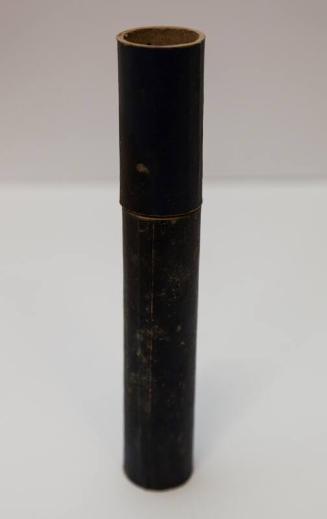 Cardboard tube from a Ship's Medicine Chest, From An Aberdeen Trawler Wrecked On Hoy