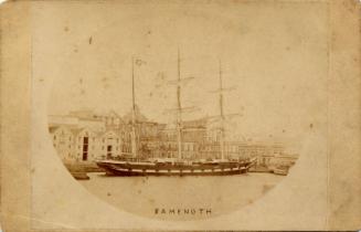 sepia toned photograph of clipper ship 'famenoth'