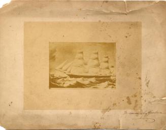 sepia toned photograph (possibly of a painting) of clipper 'rifleman'