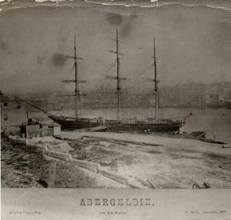 b/w photograph of clipper ship 'abergeldie'