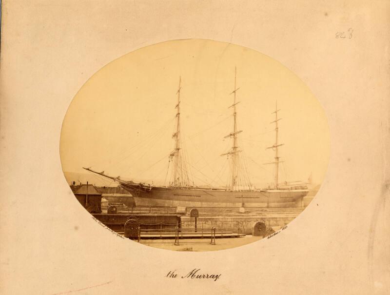 b/w photograph of clipper ship 'yalaroi'