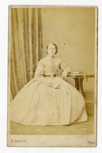 Seated middle aged woman