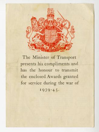List of awards granted during World War II service, 1939-1945