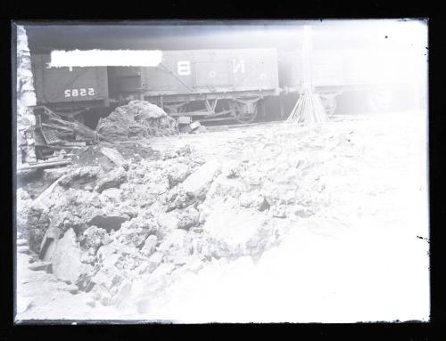 Glass Photographic Negative Aberdeen Gas Works Coke Yard with Coke Lift at Rear