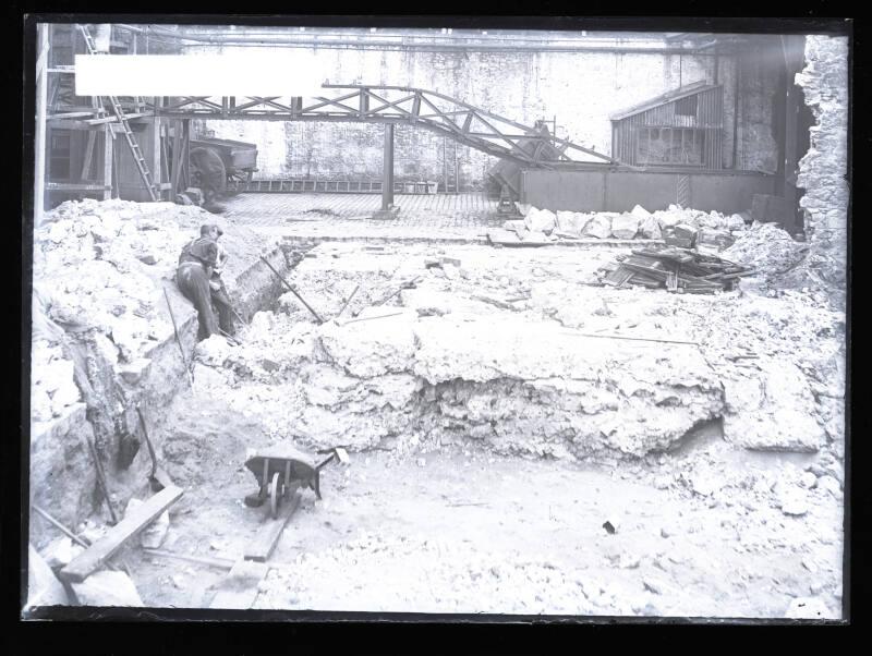 Glass Photographic Negative Aberdeen Gas Works Coke Yard Showing Work Taking Place.