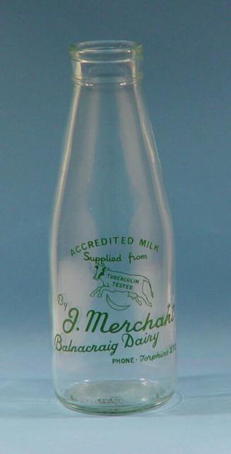 One Pint Milk Bottle in associated with Balnacraig Dairy
