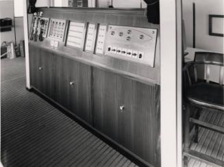 Black And White Photograph of pipework on the Chemical Tanker Silverharrier