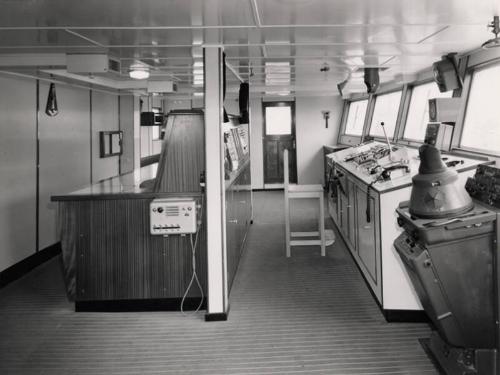 Black And White Photograph of the bridge on the Chemical Tanker Silverharrier