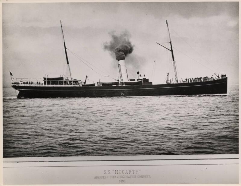 black and white photograph of S.S. 'Hogarth'