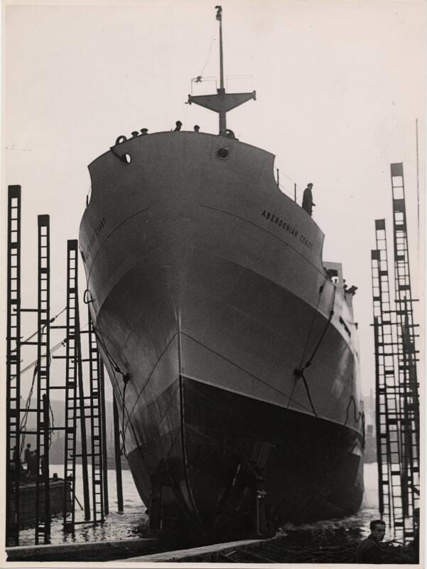 black and white photograph of 'aberdonian coast' (launch)