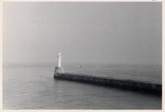 Photograph Showing The South Breakwater In Stormy Conditions