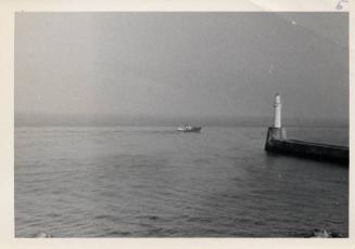 Photograph Showing The South Breakwater In Stormy Conditions