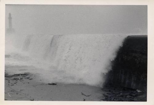 Photograph Showing The South Breakwater In Stormy Conditions